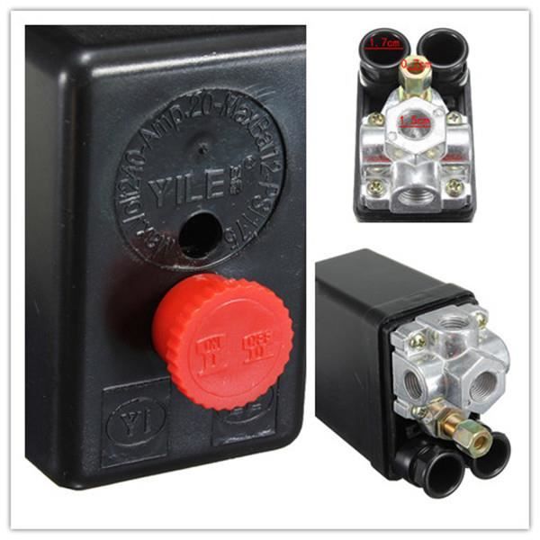 Pressostat de compresseur triphas/é 220V Soupape de commande de pressostat de compresseur dair /à usage intensif