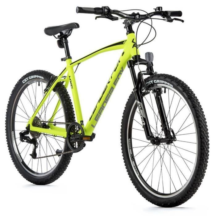 Vélo électrique VTT musculaire Leader Fox Mxc 2023 - jaune fluo - 180/188 cm