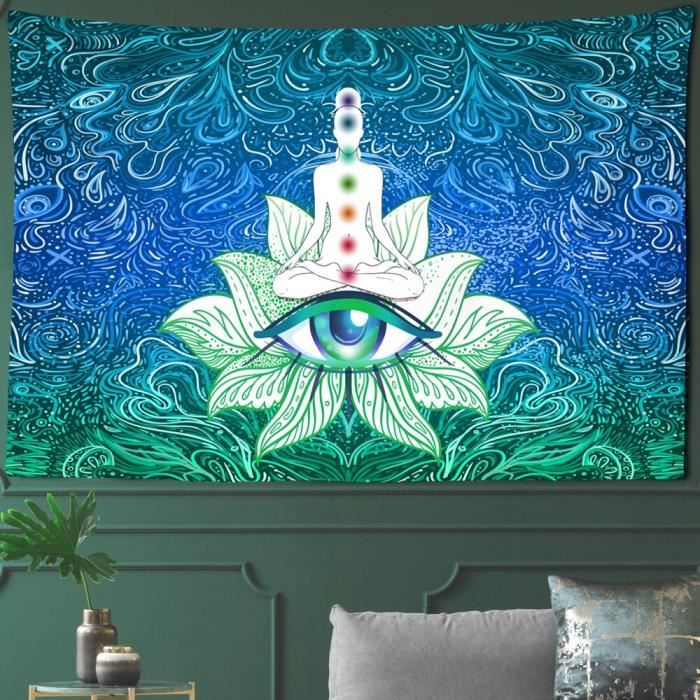 Arbre De Vie Bouddha Mandala – Décoration Murale Métal Noir, Méditation Yoga Zen Intérieur Extérieur Jardin