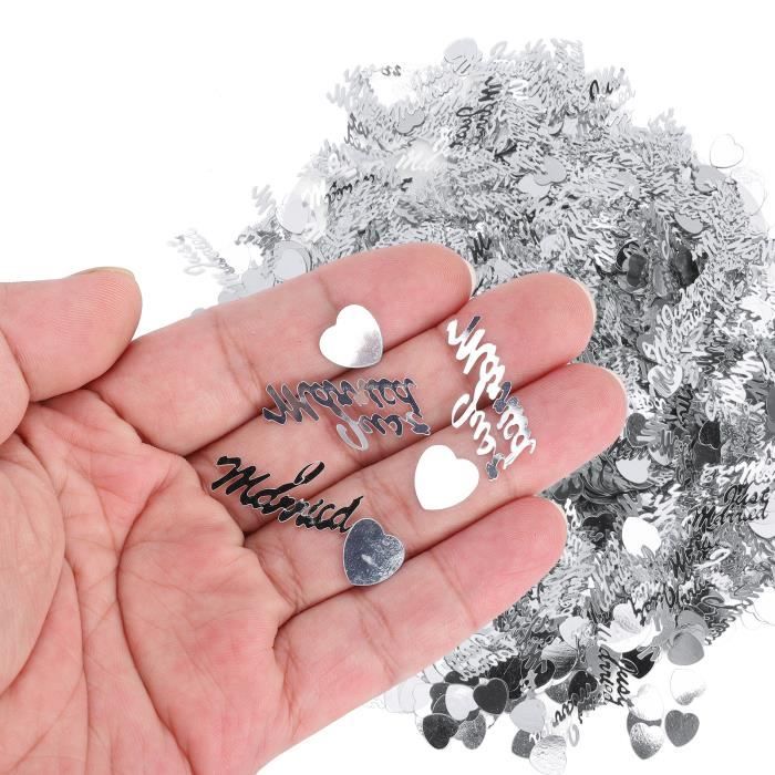 Just Married 14 g Feuille Confettis Table Scatter Mariage Décorations 6 Couleurs 