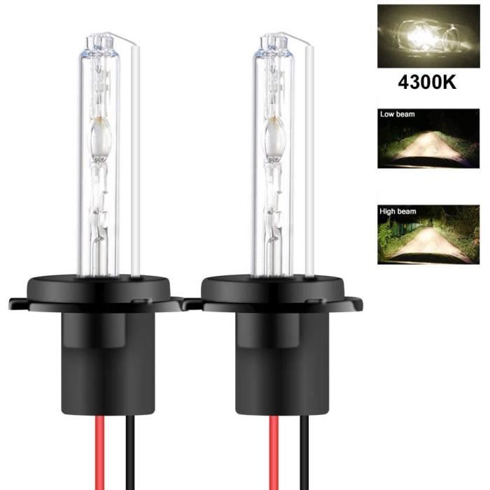 Lot 2 Adaptateurs H7 Pour Ampoules Xénon HID D2/D2S/D2R – Noir, 12V 35/55W
