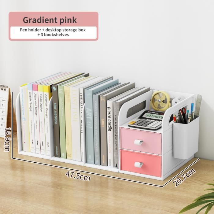 NAK Étagère de rangement pour bibliothèque pour enfants avec 4