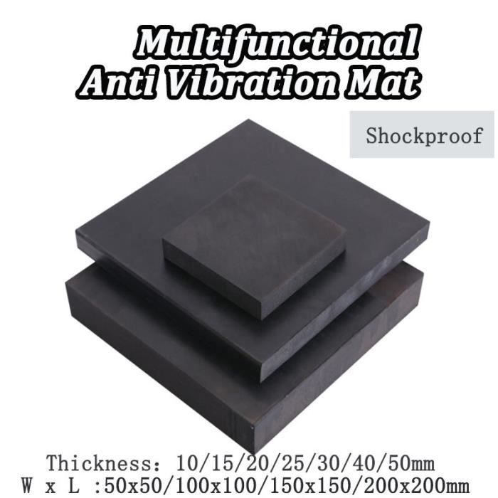 Lot De 4 Tapis Anti-vibrations En Liège Et Caoutchouc - 50x50x22,3 Mm, Réduction Bruit, Antidérapant - Pour Machine à Laver, Sèche-linge, équipement Lourd