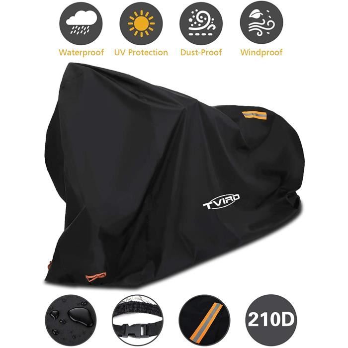 Housse Vélo Imperméable Anti-UV - Protection Extérieur Pour Bicyclette Ou Scooter | Bâche 210x100cm