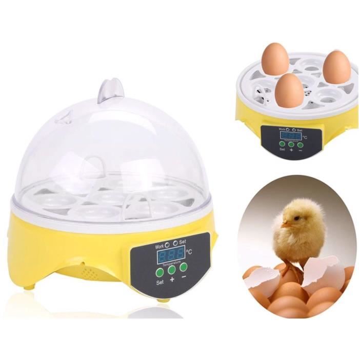 Comparer les prix de Couveuse automatique - Incubateur - 7 œufs - Contrôle numérique - Humidité intégrée - Retourneurs automatiques