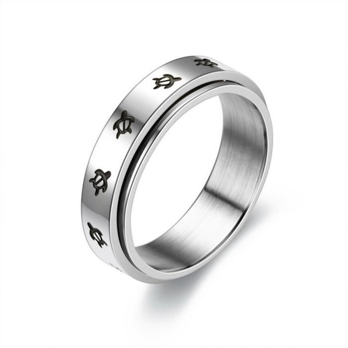 Bague Femme Argent Anti-stress – Acier Inoxydable, Design Moderne, élégante Et Hypoallergénique