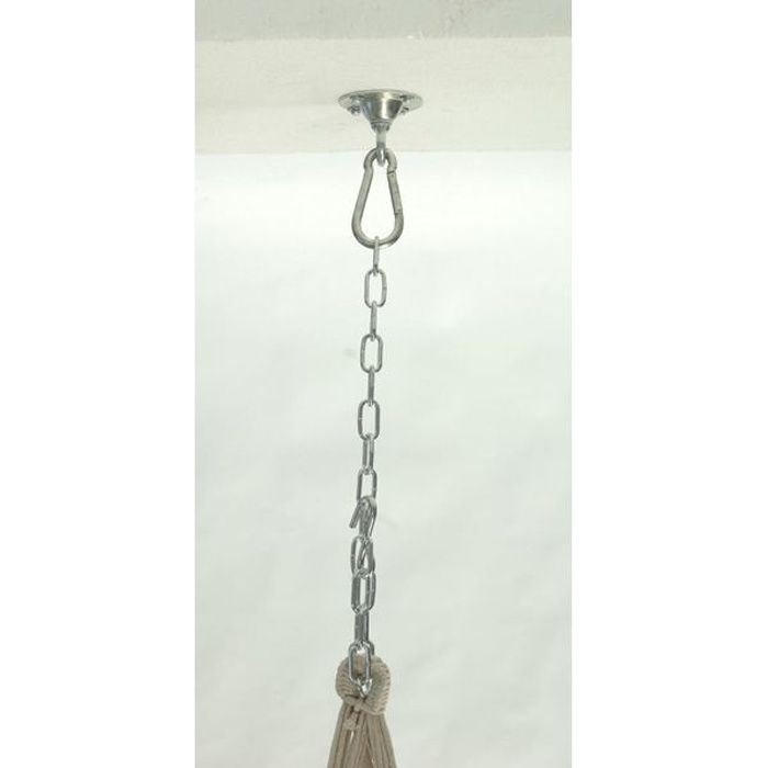 fauteuil suspendu extérieur - amazonas - power hook - gris - crochet plafond réglable en hauteur