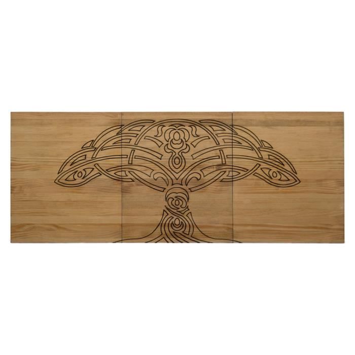 tête de lit en bois massif de pin. modèle arbre 180x60x1,8cm.