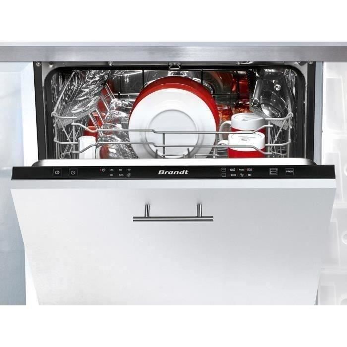 Lave-vaisselle tout intégrable BRANDT LVE134J - 13 couverts - L60cm - 44dB - Brandt