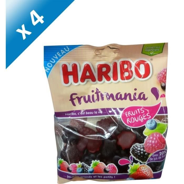 [LOT DE 4] HARIBO Bonbons Fruitmania Fruits rouges 175 g Cdiscount