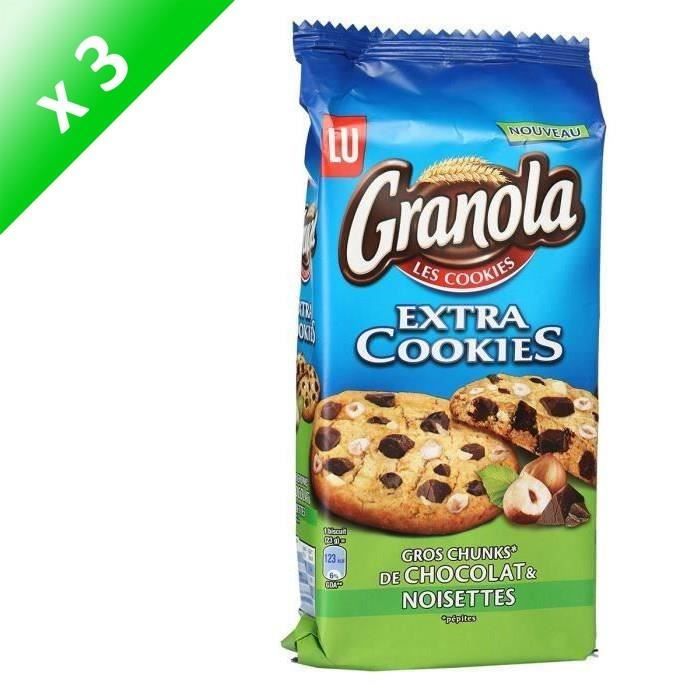 Lot De 3 Granola Extra Cookies Chocolat Noisettes 184g Cdiscount Au Quotidien