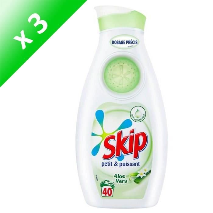 LOT DE 5 - SKIP - Ultimate Sensitive Aloe vera Lessive liquide concentrée  40 lav 3340396994642