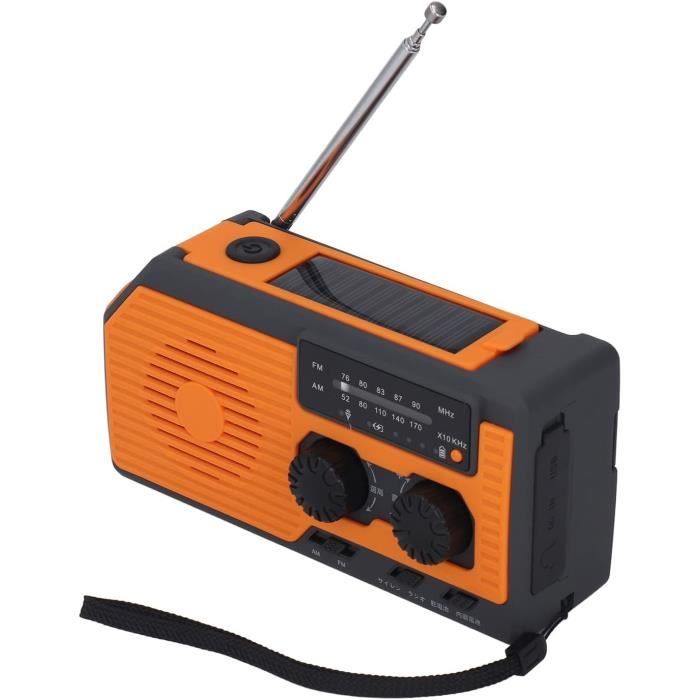 Radio D'Urgence Solaire & Manivelle 5000 MAh U2013 AM/FM/NOAA, Torche, SOS, Chargeur USB