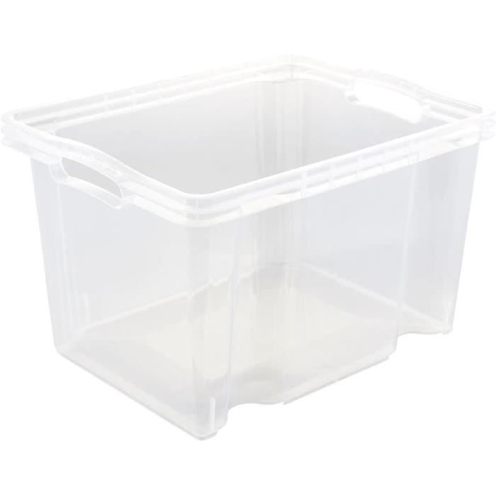 Boîte Rangement 60L Avec Roues & Poignées Clip - Lot De 4 | Stockage Maison Garage Déménagement Organisation - 9