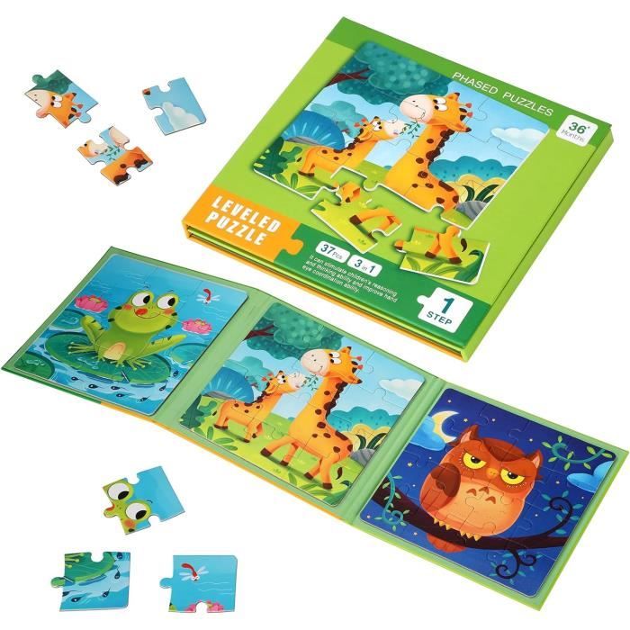 Puzzle Magnétique Montessori Pour Enfants 2 3 4 Ans - Quiet Book Portable Et Éducatif Avec Animaux