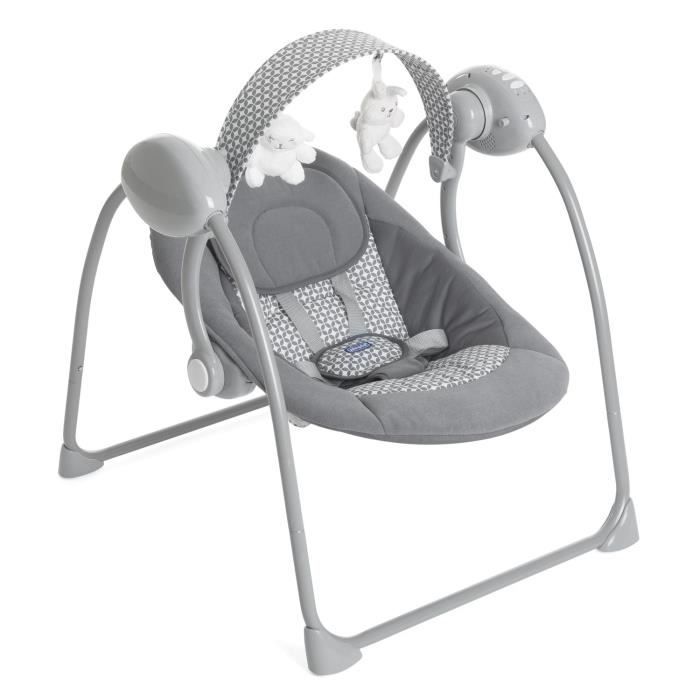 Balancelle pour bébé CHICCO Relax&Play Dark grey - Mouvement Avant-Arrière - 5 vitesses de balanceme