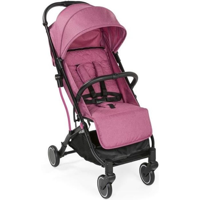 CHICCO Trolley Me - Poussette Compacte Pliable - De 0 à 15kg - Arceau de sécurité - Rose