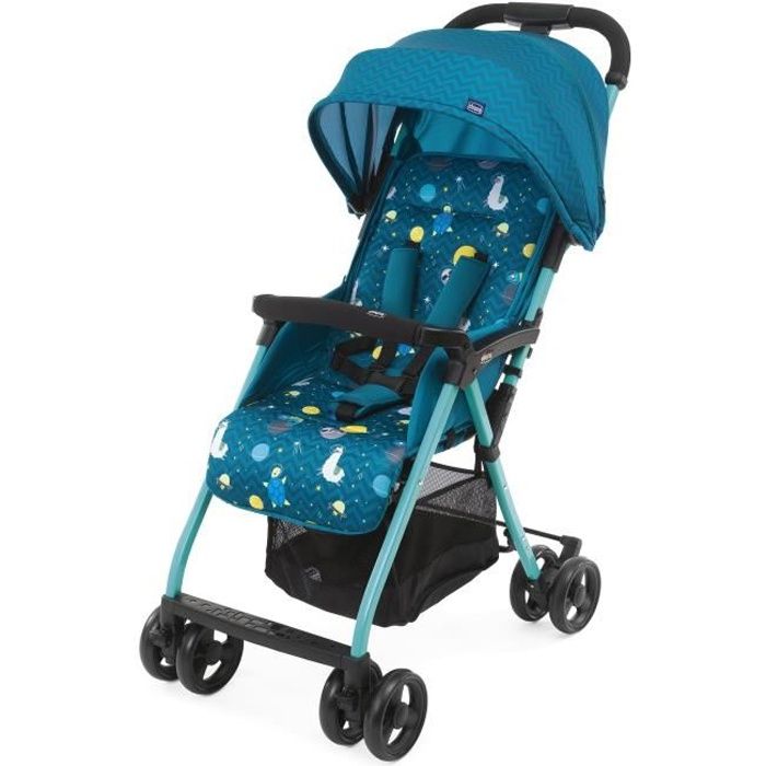 CHICCO Poussette compacte Ohlala 3 - Dès la naissance - Jusqu'à 15kg - Dossier inclinable - Arceau de sécurité - Blue Space