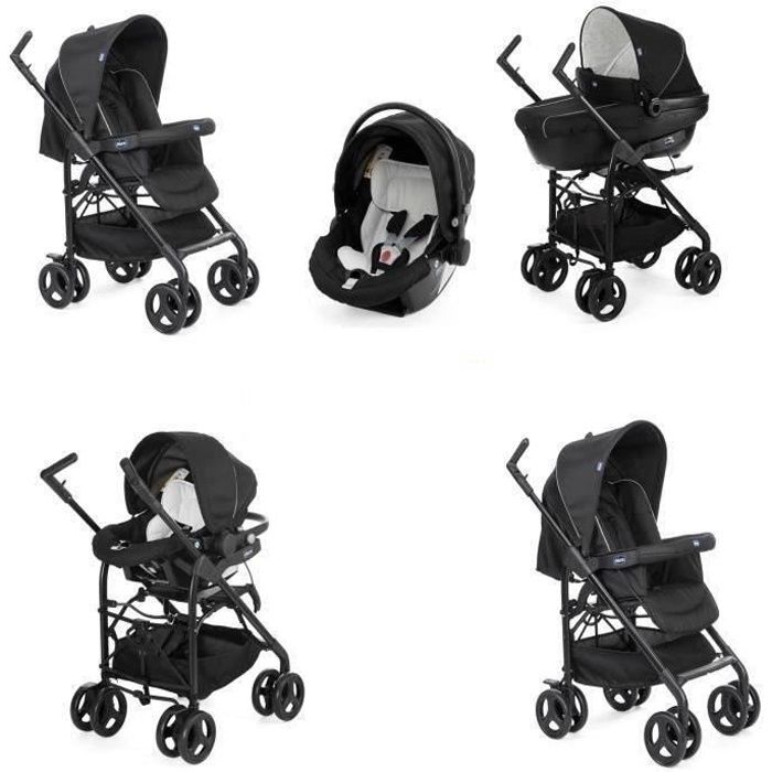 Poussette double CHICCO Ohlala Twin - Ultra-légère et compacte - Black  night - Cdiscount Puériculture & Eveil bébé