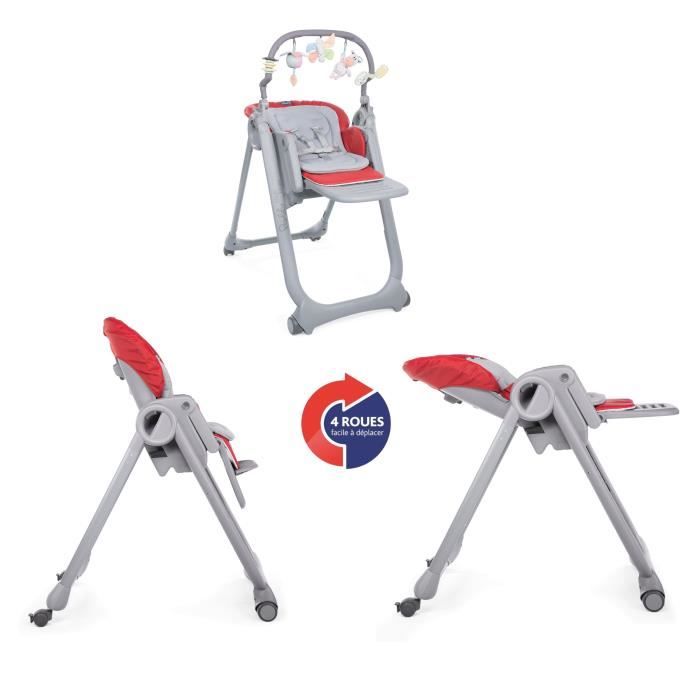 Chicco Chaise Haute Polly Magic Relax 4 Roues Scarlet Achat Vente Chaise Haute 8058664108862 Cdiscount