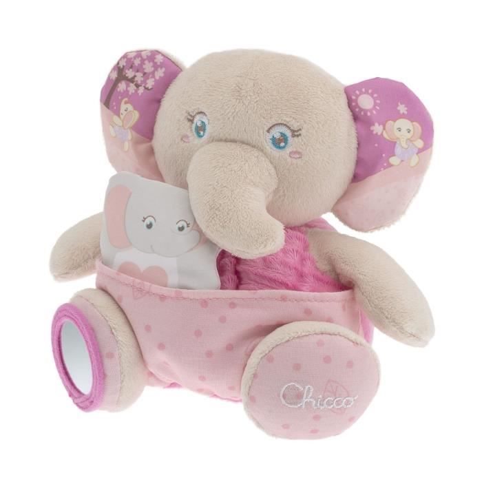 peluche elephant rose