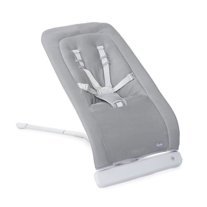Transat Chicco Rhythm'n'Sound Gris Cendre - Balancement Automatique, Musique, 2 Positions, Pliable