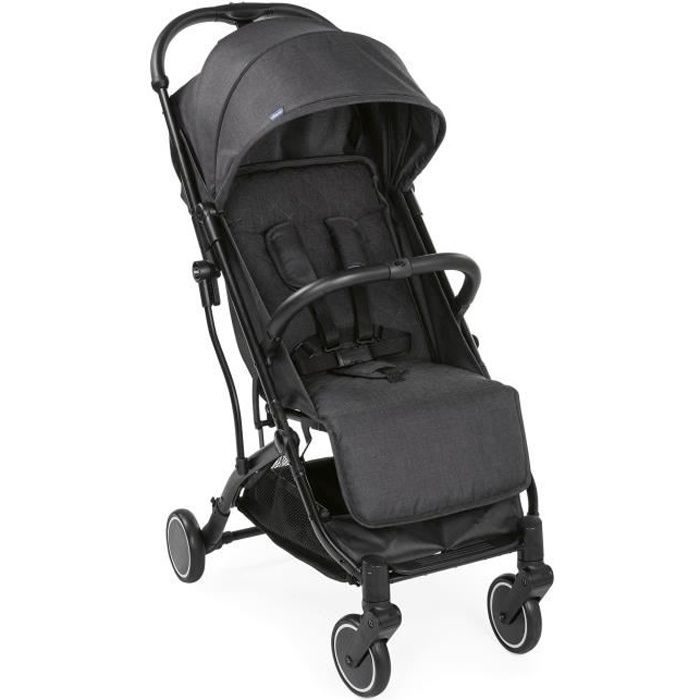 CHICCO Trolley Me - Poussette Compacte Pliable - De 0 à 15kg - Arceau de sécurité - Noir