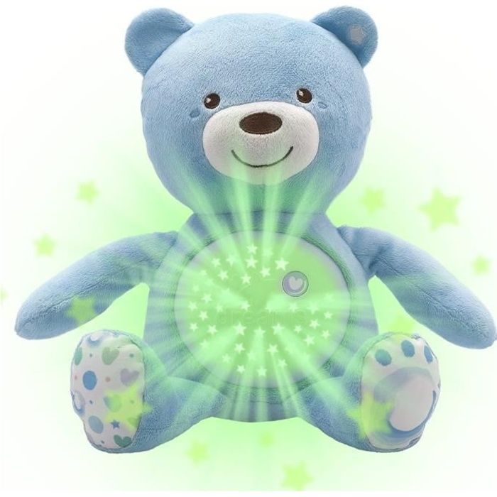 CHICCO Ourson Projecteur Baby Bear Bleu First Dreams