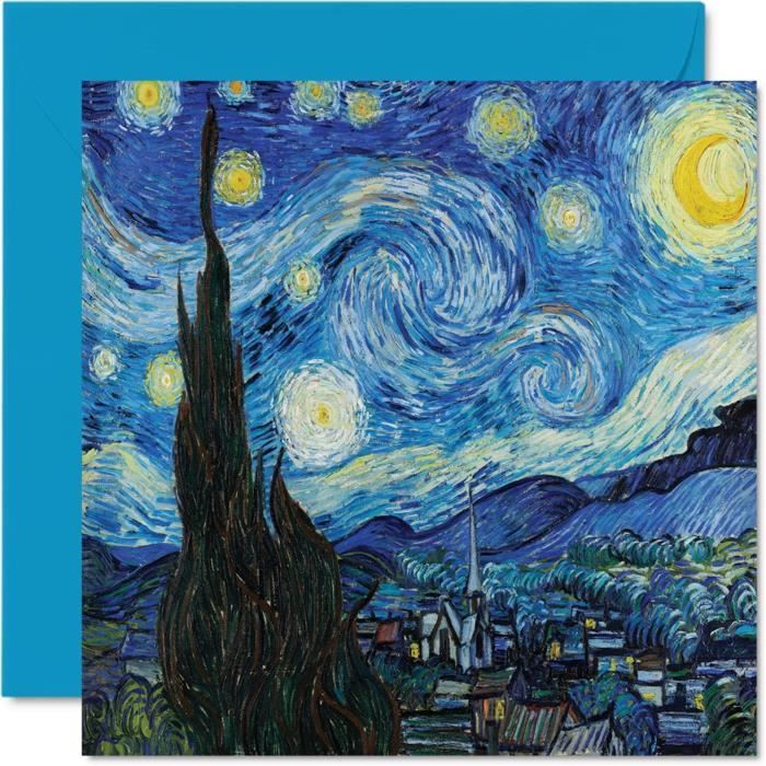 Poster Décoratif Joker Sur Nuit Étoilée De Van Gogh - 40x30 Cm - Impression Laser Sur Carton Premium - Sans Cadre - 5