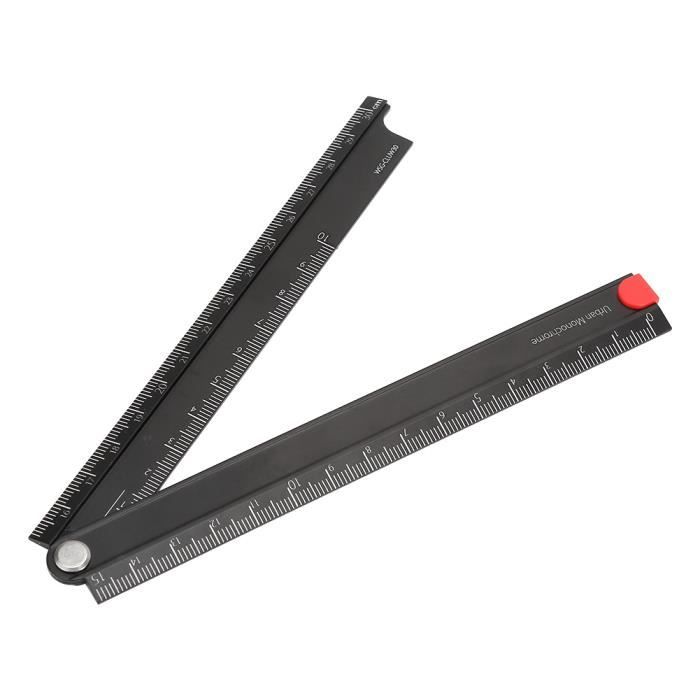 Règle En T Alliage Aluminium 200 Mm - Outil De Marquage Précis Pour Travail Du Bois, Lignes Parfaites Et Durable