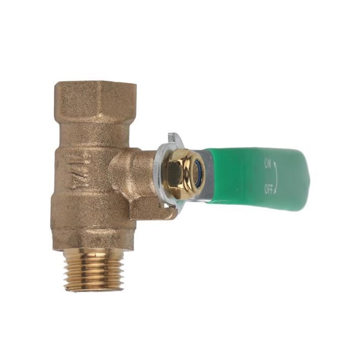 Robinet à Pointeau En Acier Inoxydable 304 - Filetage Femelle BSPP 1/4" - Pour Eau, Gaz, Pétrole - Type B (poignée Noire)