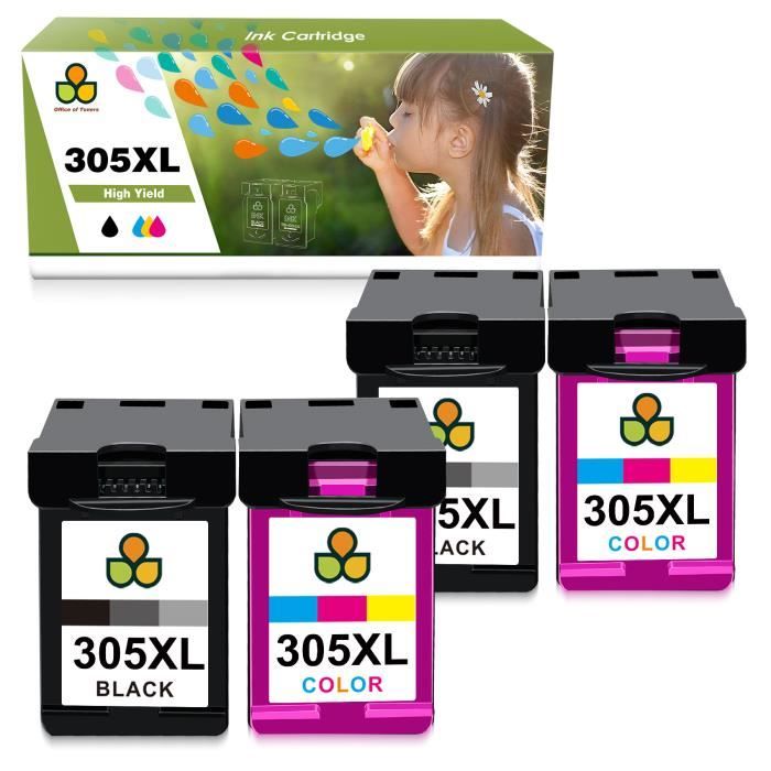 305 Xl Tri-Couleur Cartouche D'Encre Compatible Avec Hp 305 305Xl,Pour