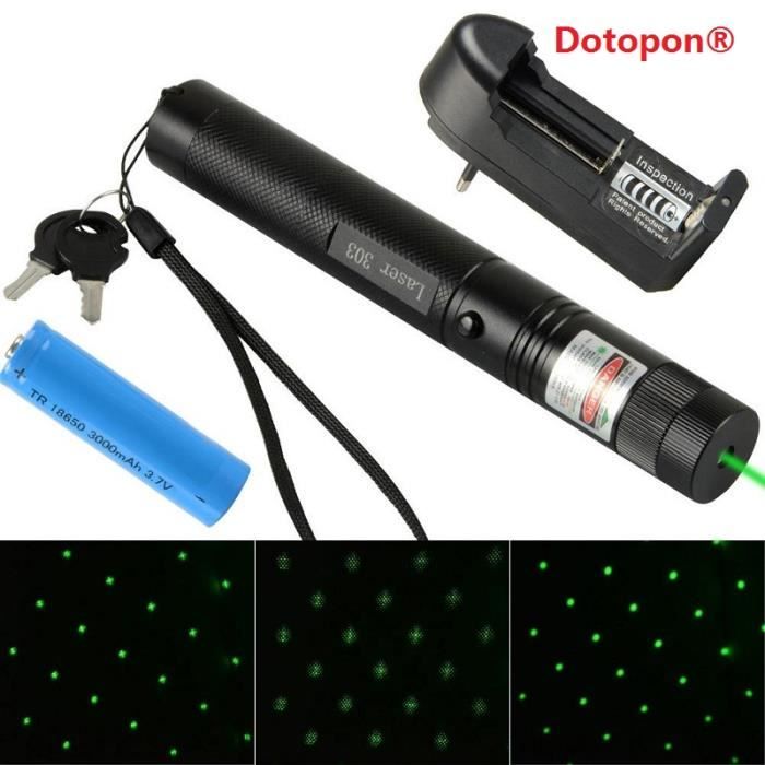 Generic Laser Vert 303 USB Charge Haute Puissance pointeur lumière chasse  dispositif laser stylo à prix pas cher