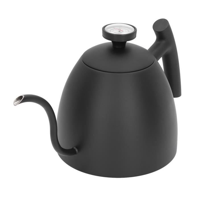 Bouilloire à Col De Cygne En Acier Inoxydable Pour Verser Le Café Et Le Thé, Bec Verseur à Goutte à Main Pour Toutes Les Cuisinières (noir, 250 Ml