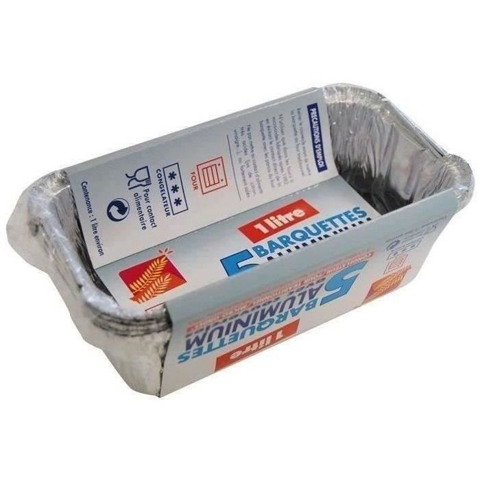 Barquette en aluminium avec couvercle x5 - 0.5 L
