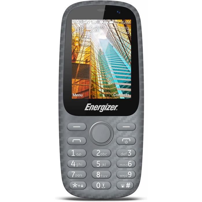 Téléphone Portable Double Sim ENERGIZER E24 - 2G - Gris - Garanti 3 Ans