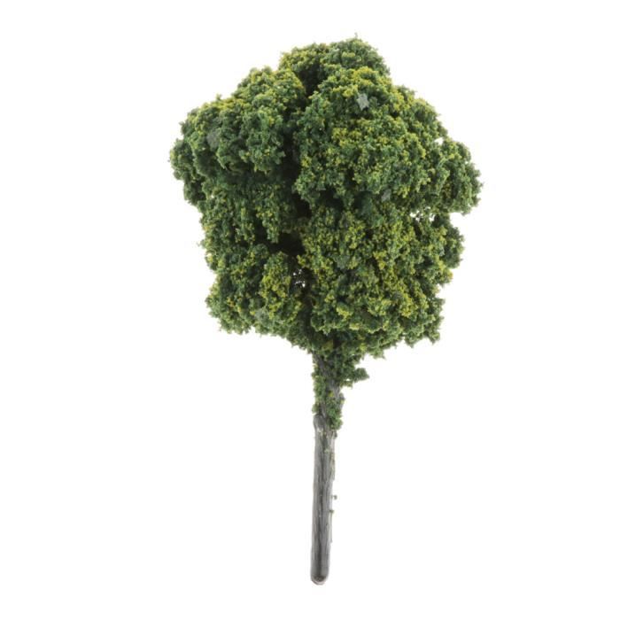 Lot De 100 Arbres Modèles En Plastique Vert - Pour Maquettes Ferroviaires, Dioramas, Décors Architecture, Paysages