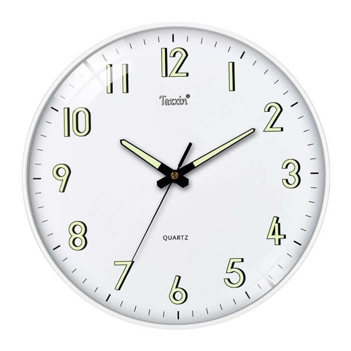 Horloge Murale Unity Argent 22cm - Mouvement Silencieux - Design Moderne - Pile AA Non Incluse