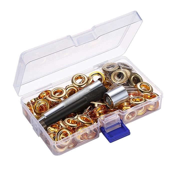 Œillets En Laiton 12 Mm - Lot De 20 Pour Cuir, Tissu, Maroquinerie (couleurs Assorties)