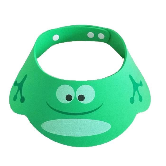 Chapeau Douche Bébé Dinosaure - Visière De Bain Réglable, Protection Yeux/oreilles | En Silicone Doux