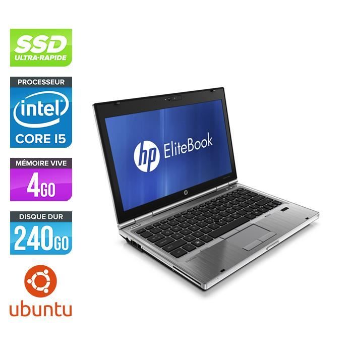 Top achat PC Portable Pc portable HP EliteBook 2560P - i5 -4 Go - 240Go SSD - Linux pas cher
