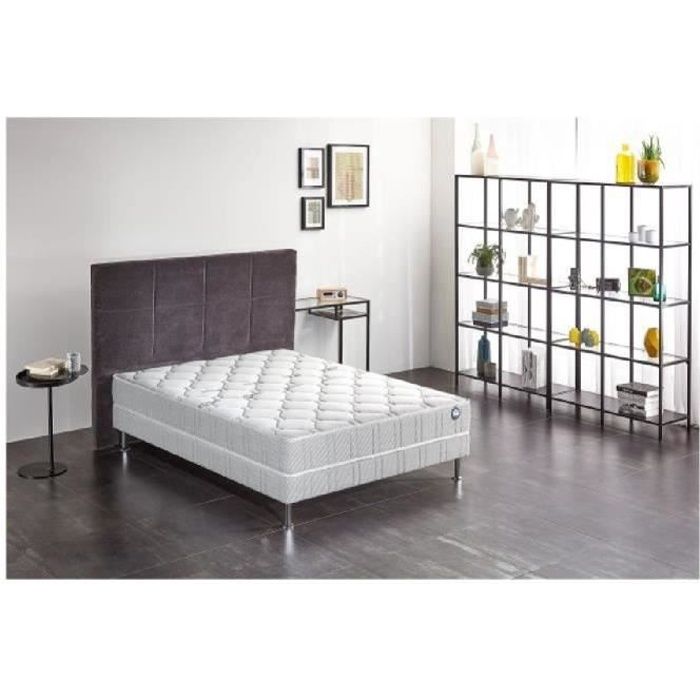 bultex ensemble matelas sommier 160 x 200 cm mousse hr 33kg m3 tres ferme silvery cdiscount maison