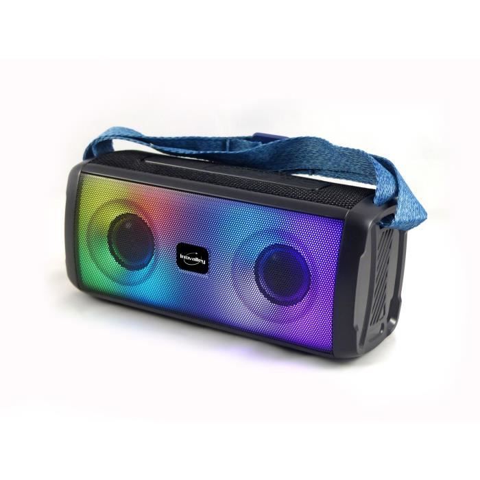 Enceinte lumineuse bluetooth INOVALLEY HP345 B LEDs Bluetooth V5.3 Micro TWS FM USB 2.0 micro SD AUX IN
