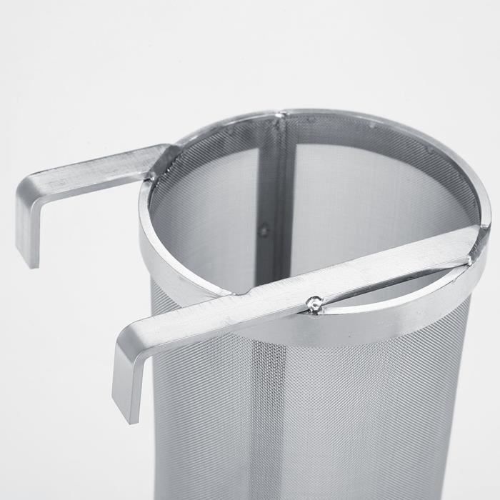 Filtre à Houblon En Acier Inoxydable 300 Microns – Tamis Brassage Maison Bière & Vin, 2 Tailles Avec Crochets (N°1 Ou N°2)