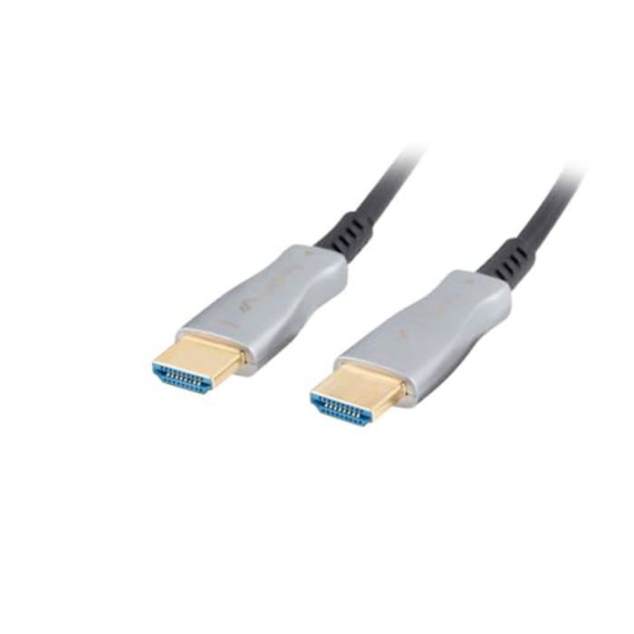 Câble HDMI - LANBERG - CA-HDMI-20FB-0100-BK - 10M - Optique AOC - Mâle/Mâle