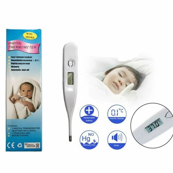 2 Pack Thermometre Digital Basal Pour Indicateur De Fievre Portable Adulte Bebe Enfant Thermometre Electronique Precis Pour Oral Aisselle Ou Rectal Bebe Puericulture Thermometres Dwteam In 2 Pack Thermometre Digital Basal Pour Indicateur De Fievre Portable Adulte Bebe Enfant Thermometre Electronique Precis Pour Oral Aisselle Ou Rectal Bebe Puericulture Thermometres Dwteam In