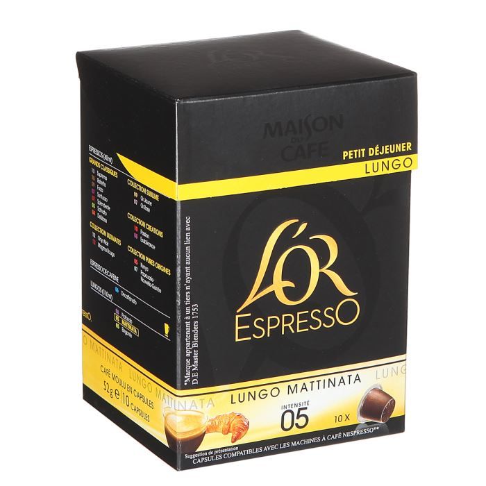 L'Or Espresso Café - 100 Capsules Ristretto Intensité 11 - Compatibles Avec  Les Machines À Café 10 Paquets De 10 Capsules