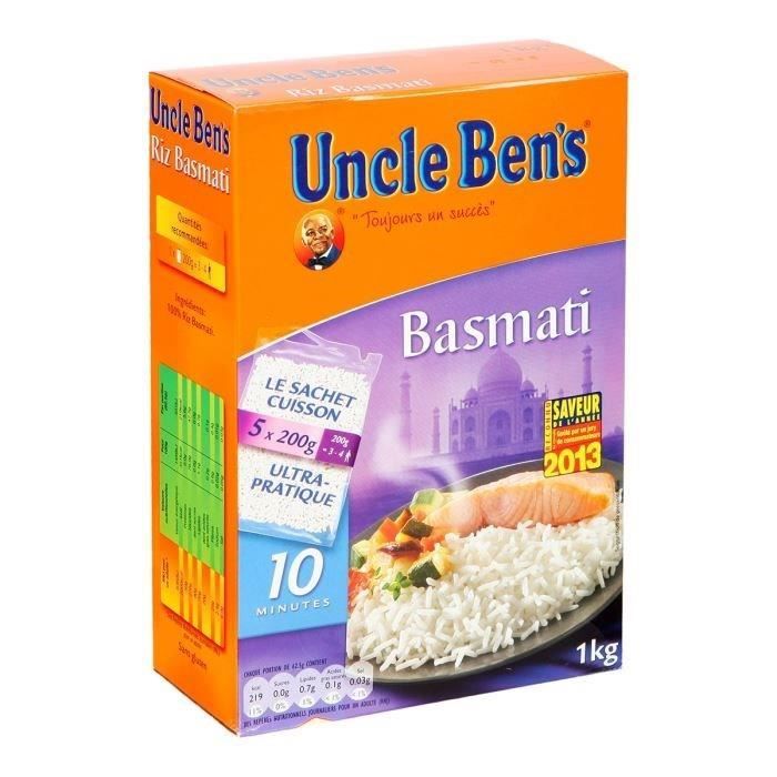 Uncle Ben's Riz basmati sachet cuisson 5x200g - Cdiscount Au quotidien