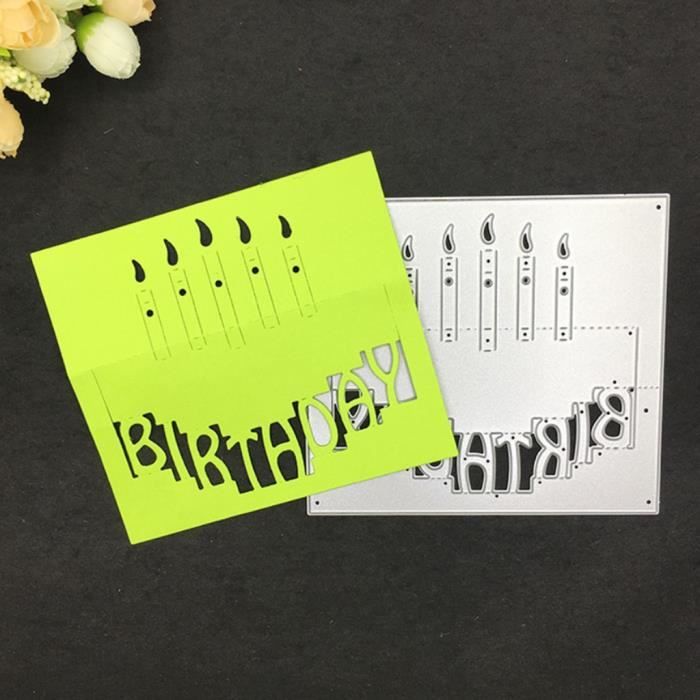 Embosseur 1 Piece De Decoupe Meurt Pour Faire Des Cartes Joyeux Anniversaire Cdiscount Beaux Arts Et Loisirs Creatifs