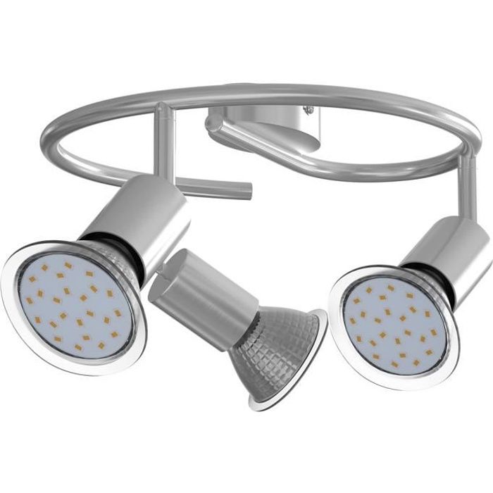 Plafonnier 3 spots orientables LED Courbé Lampe intérieure Éclairage plafond Plafonnier 3 spots orientables LED Courbé Lampe intérieure Éclairage plafond